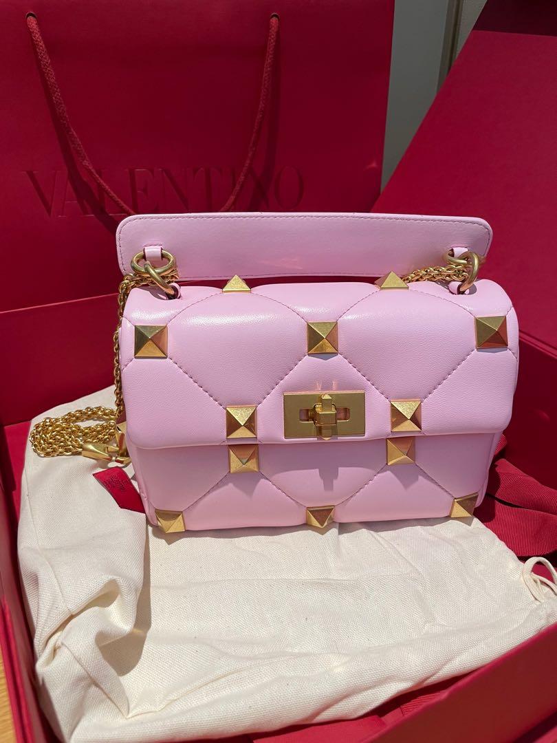 Valentino Roman Stud pink bag Women s Fashion Bags Wallets Shoulder Bags on Carousell