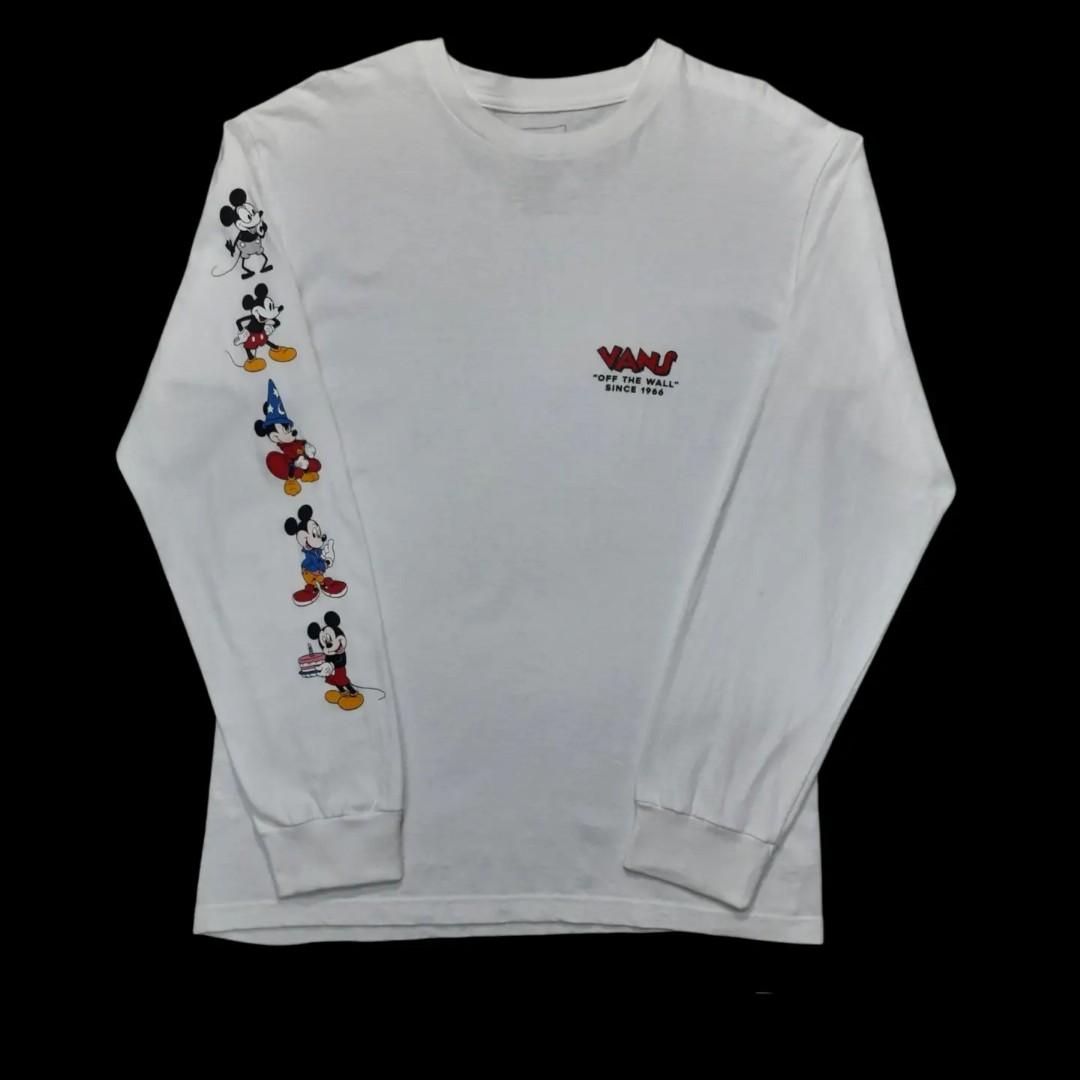 Vans X Mickey Fullsleeve Roundneck T - Shirt, Men's Fashion, Tops & Sets, Tshirts & on Carousell