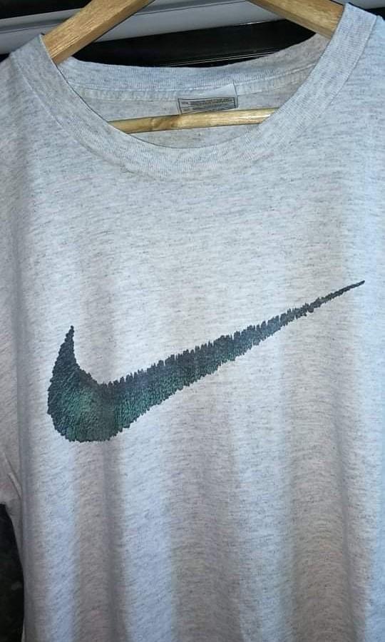 Vintage 90s Nike Big Swoosh Tee (Category: Tshirts & Polo Shirts ) located in Caloocan City. Submitted by LeGoat06 (Listing ID 1141977123, Image 3). Description: Vintage 90s Nike Big Swoosh Tee -Size XL -23 pit to pit -30 length.