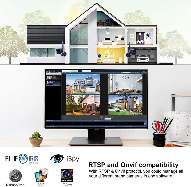 Wansview Security Camera 1080P IP66 Waterproof Outdoor WiFi Home