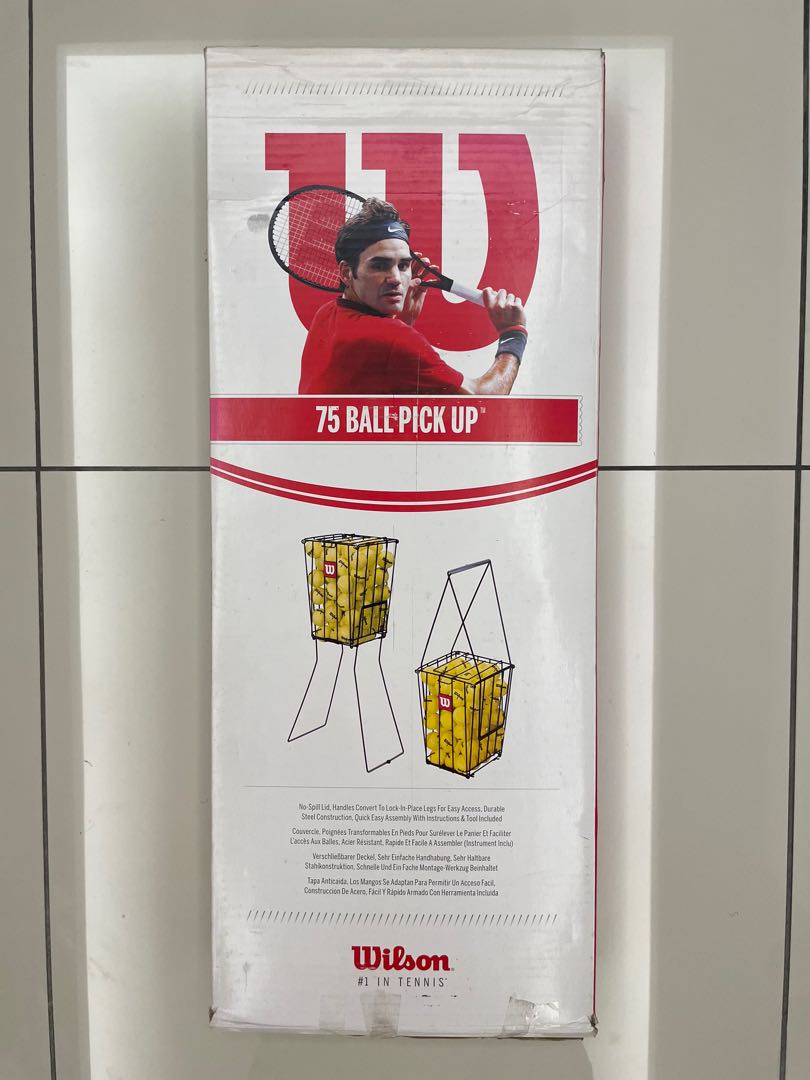 Wilson Tennis Ball Pick Up Hopper 75 Balls, Sports Equipment, Sports