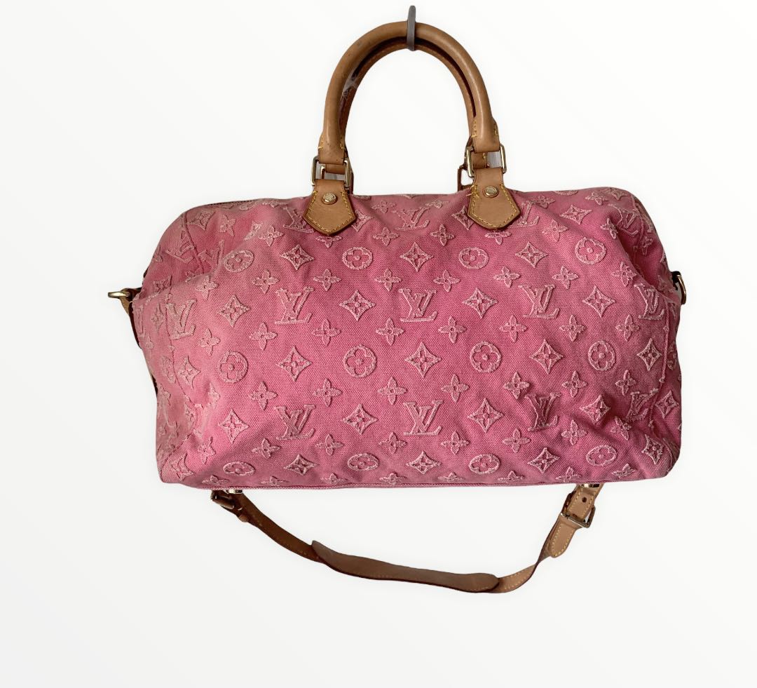 Louis Vuitton Women s Pink Stone Monogram Canvas Speedy 35