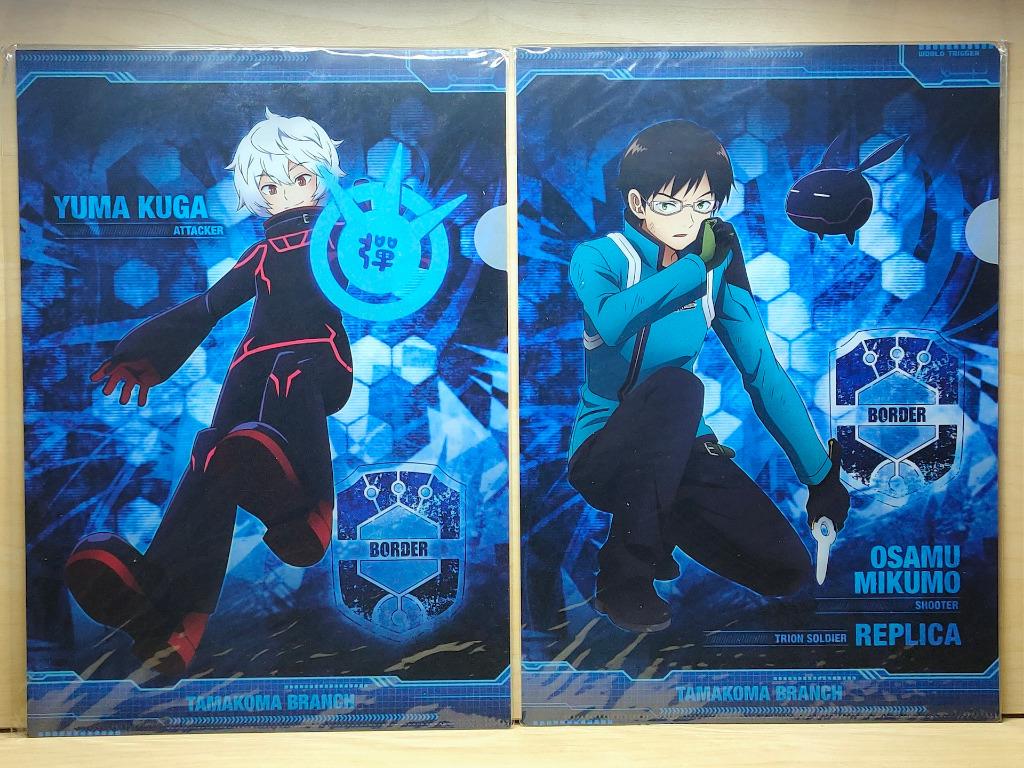 World Trigger 境界觸發者 膠file Folder 文件夾2隻set A款set 動漫精品動漫週邊 日本版 空閑遊真 三雲修雨取千佳迅悠一玉狛第二宇佐美栞休斯木虎藍小南桐繪太刀川慶