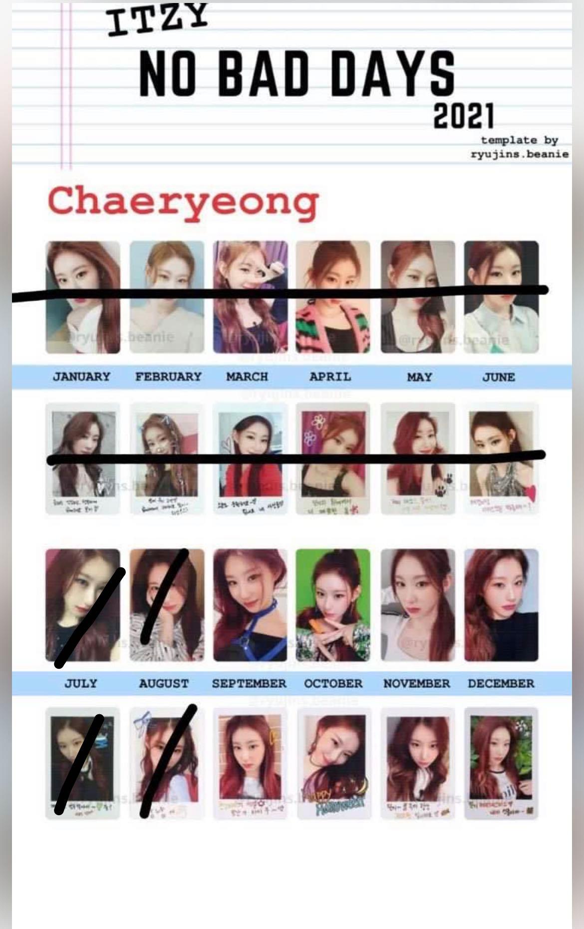 Itzy Yeji No Bad Days January Photocard WTS Itzy Crazy In