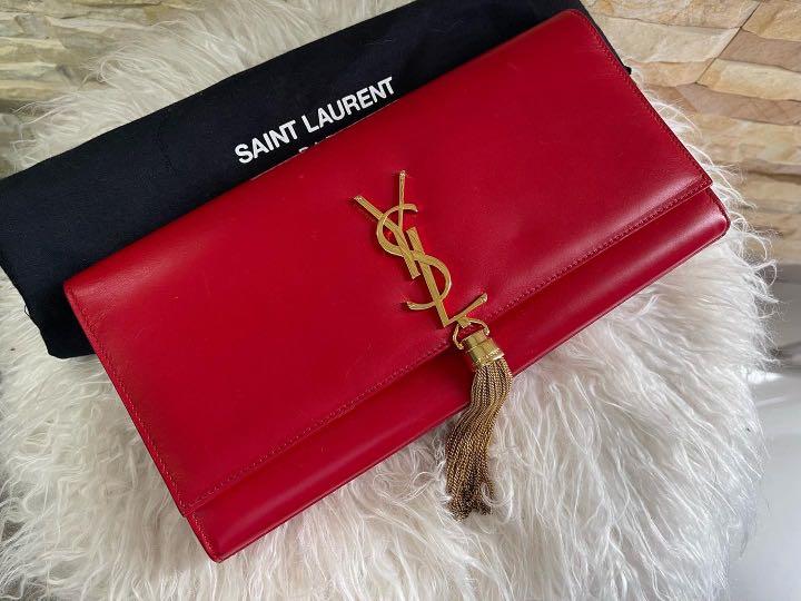 Ysl tassel shop clutch bag