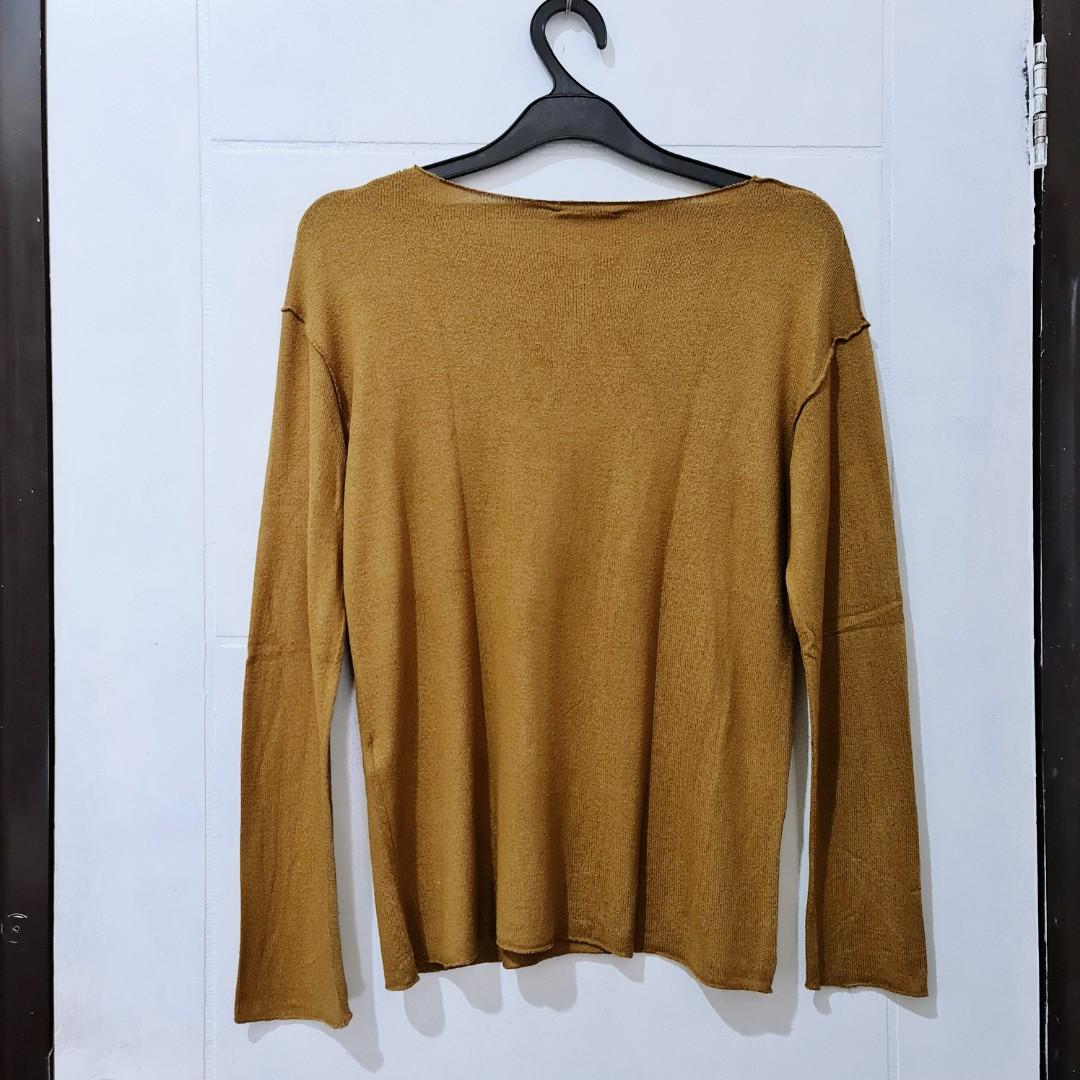 zara long sleeve top, Fesyen Wanita 