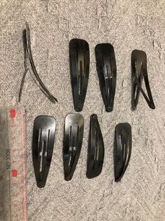 ［包平郵］黑色金屬頂爽髮夾8個64238420668929110