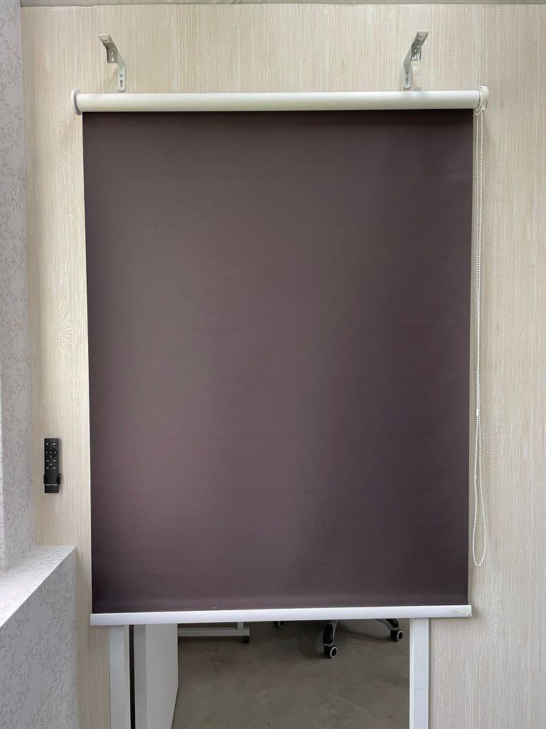 Ready Stock 99.9% Blackout Roller Blind Velvet Black Color, High Quality System!628630767404811116