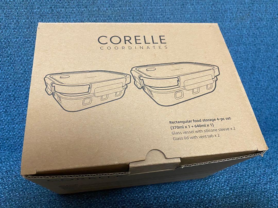 [全新] 康寧 CORELLE Coordinates Rectangular Food Storage 長方形玻璃儲物盒, 食物盒, 保鮮盒 ...
