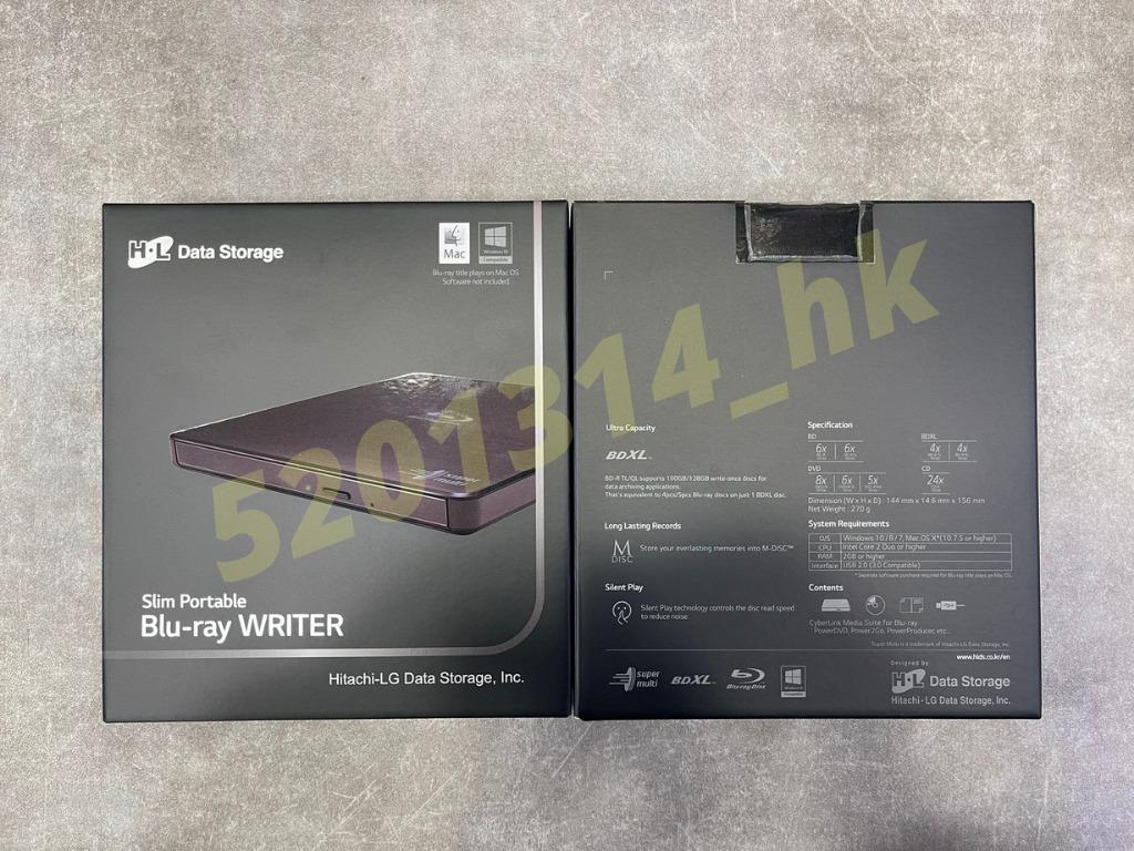全新行貨可用消費券門市現貨】Hitachi-LG Slim Portable Blu-ray