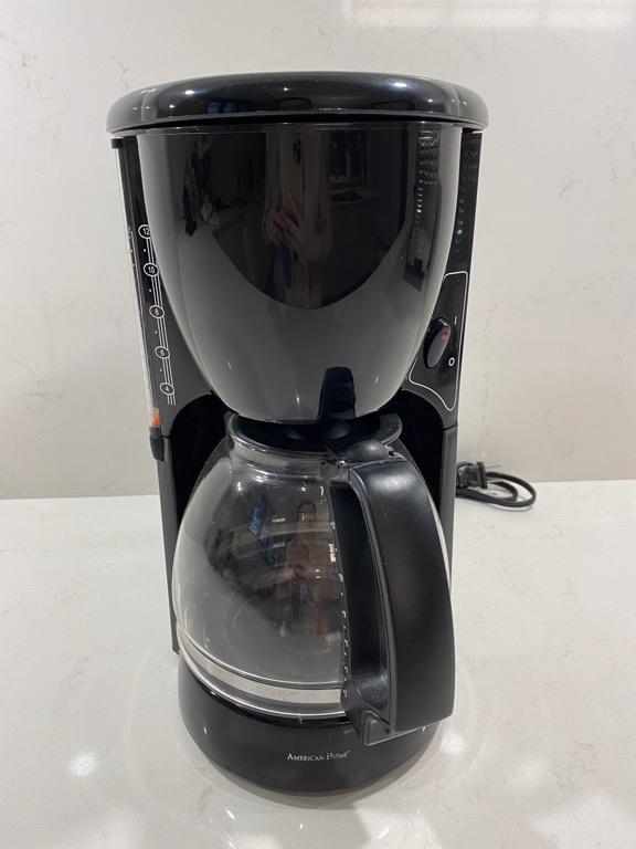 American Home Coffee Maker 12 cups in Black (220v), TV & Home