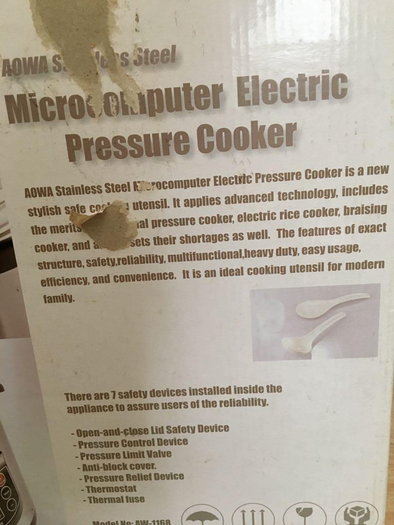 Aowa electric sale pressure cooker manual