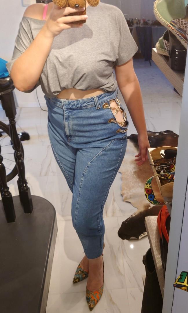 ASOS LUXE chain jeans UK16, Women's 