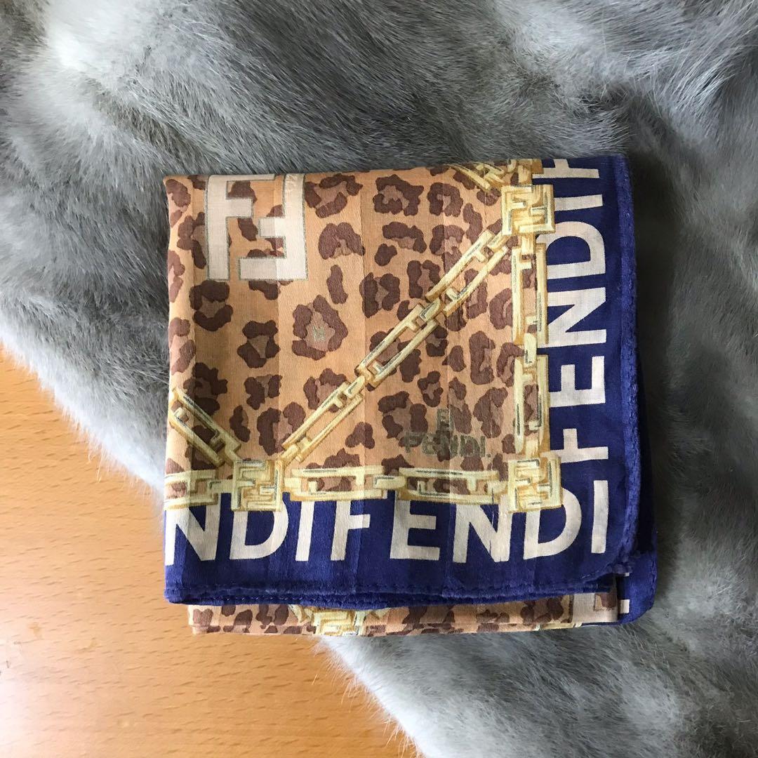 AUTH FENDI LEOPARD FF LOGO MINI SCARF Luxury Accessories on Carousell
