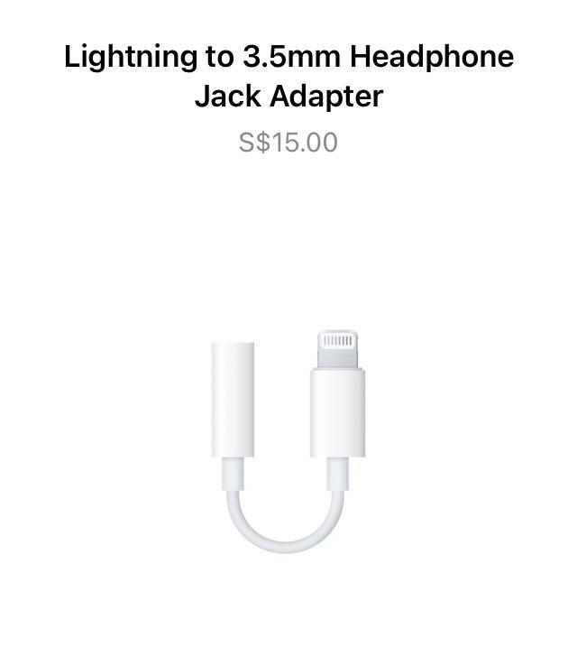 Authentic Apple lightning adapter for earphones, Computers & Tech