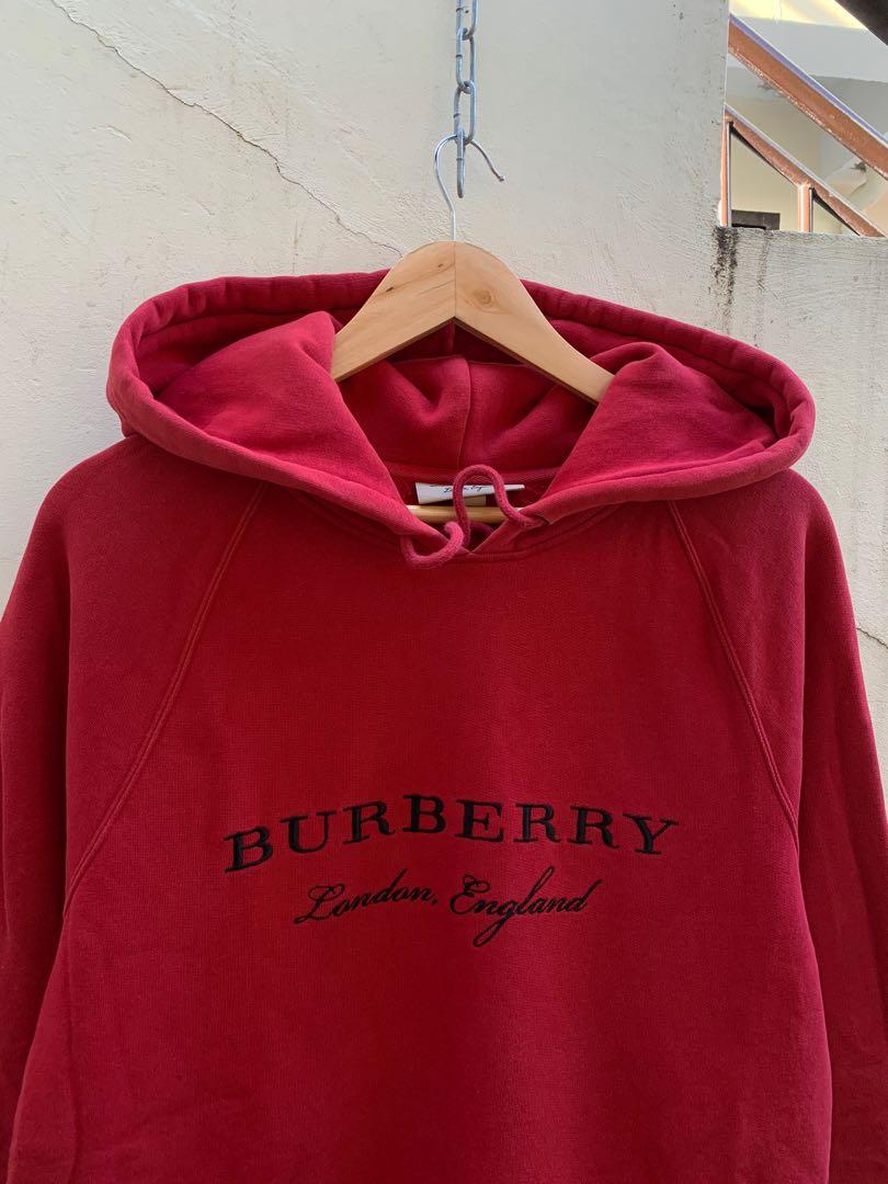 Authentic Burberry Embroided Spell-Out Hoodie, Luxury, Apparel on Carousell