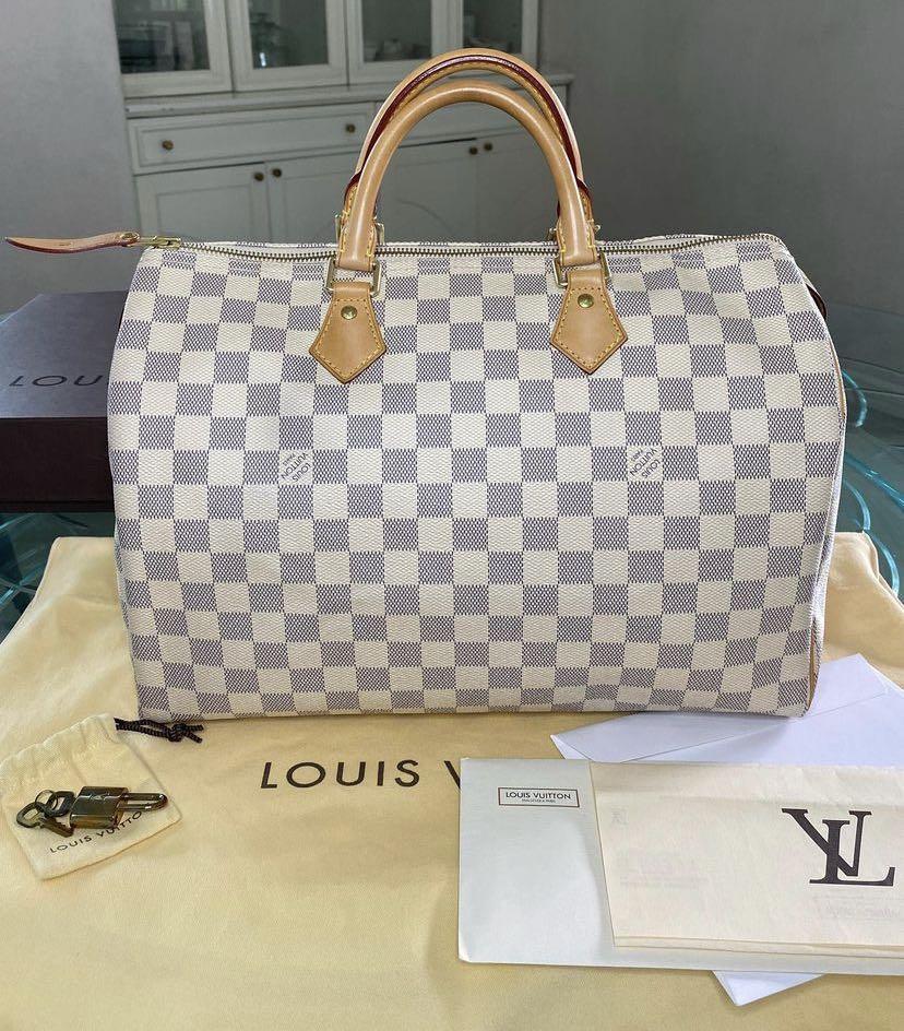 Authentic Louis Vuitton Speedy 35 Damier Ebene, Luxury, Bags & Wallets on  Carousell