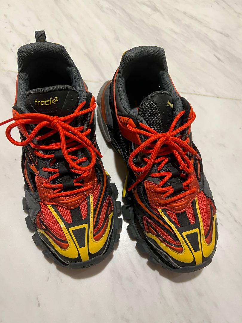 Balenciaga TRACK 2 LOW TRAINERS ORANGE Men s Fashion Footwear