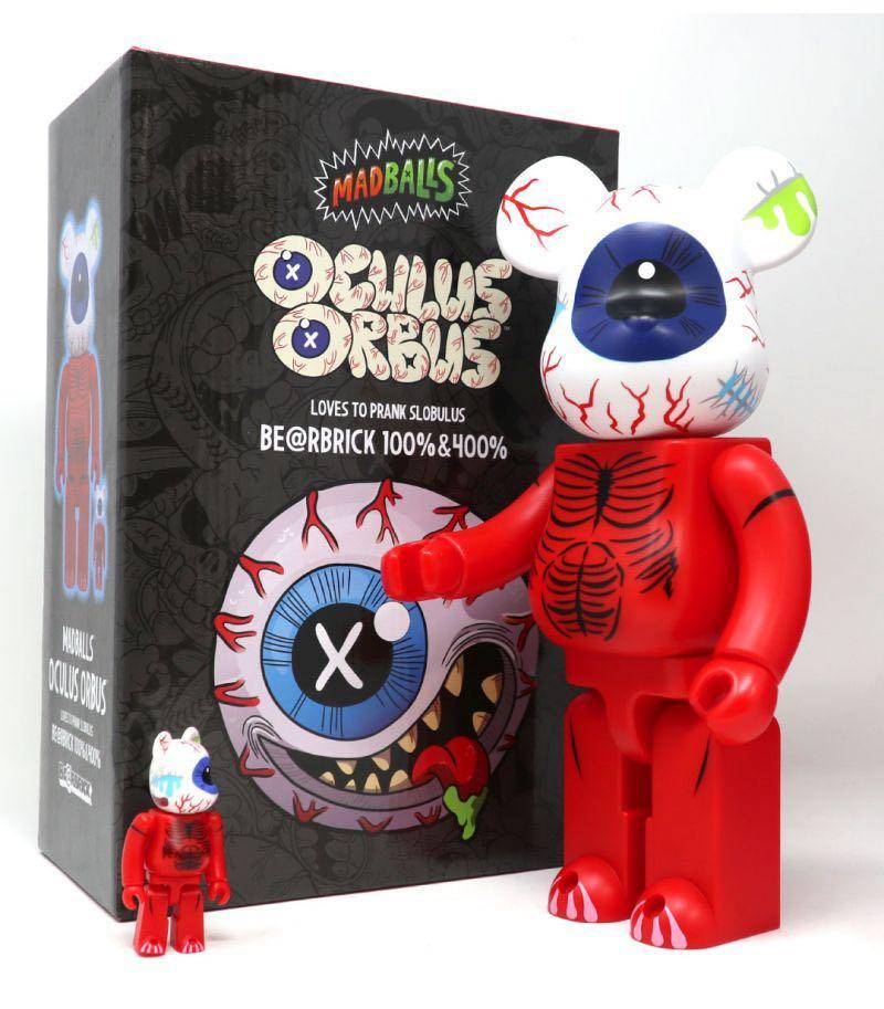 清貨平放) Be@rbrick Oculus Orbus Madballs 400% + 100% set 