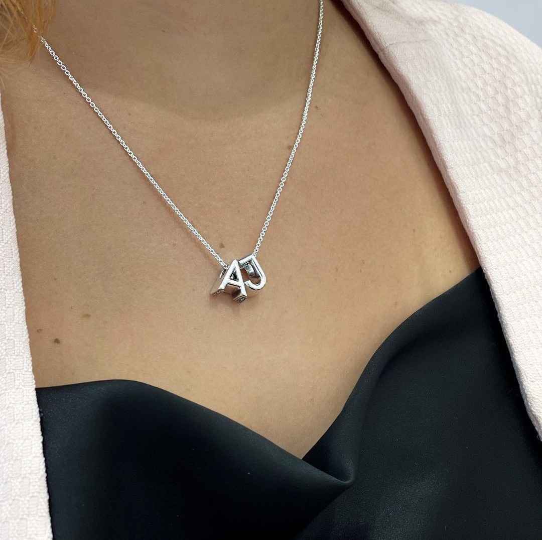 Letter a necklace pandora clearance
