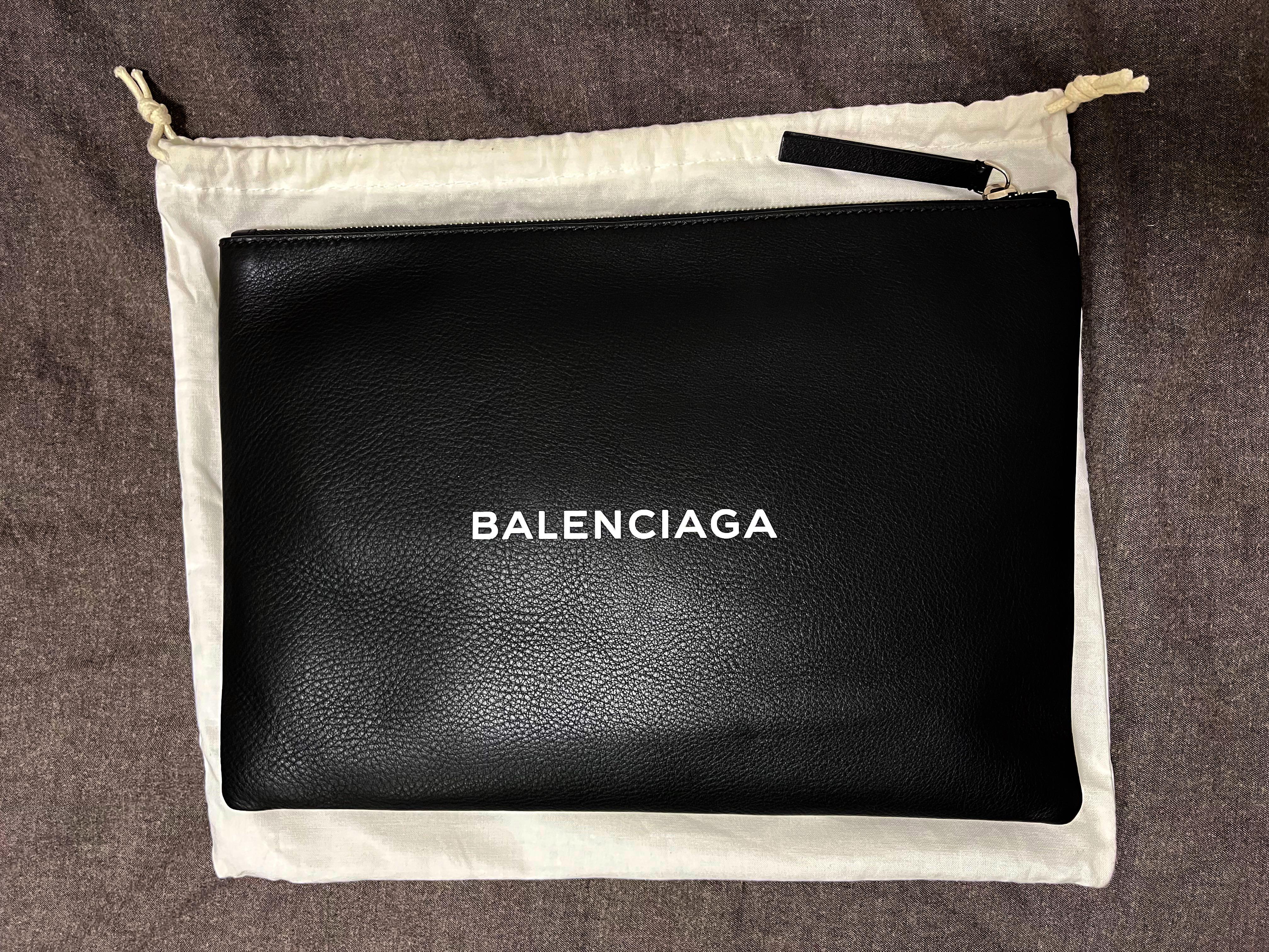 BNIB Balenciaga Black Leather Clutch for Men, Luxury, Bags & Wallets on Carousell