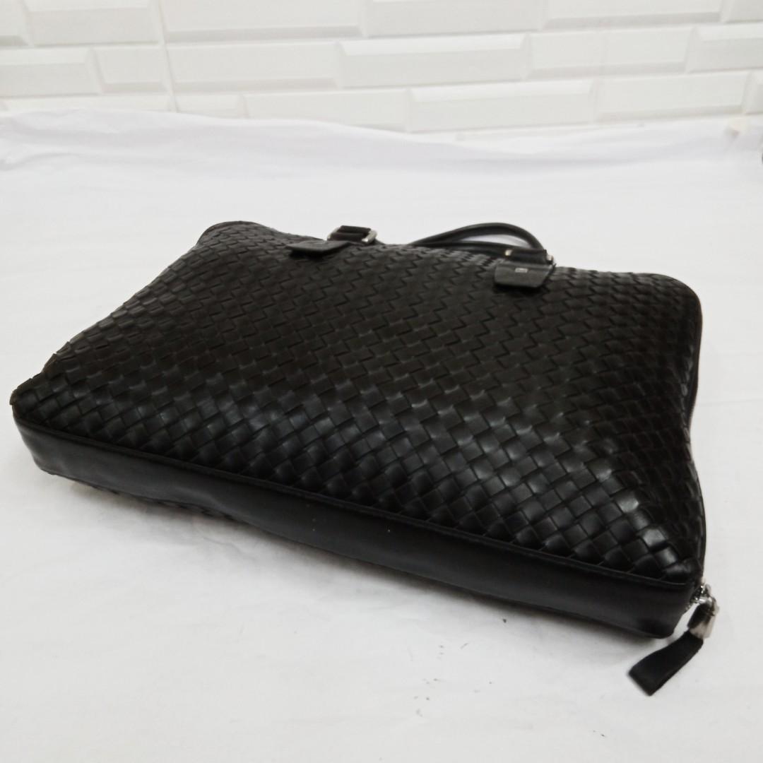 Bottega Veneta NERO INTRECCIATO CALF BRIEFCASE