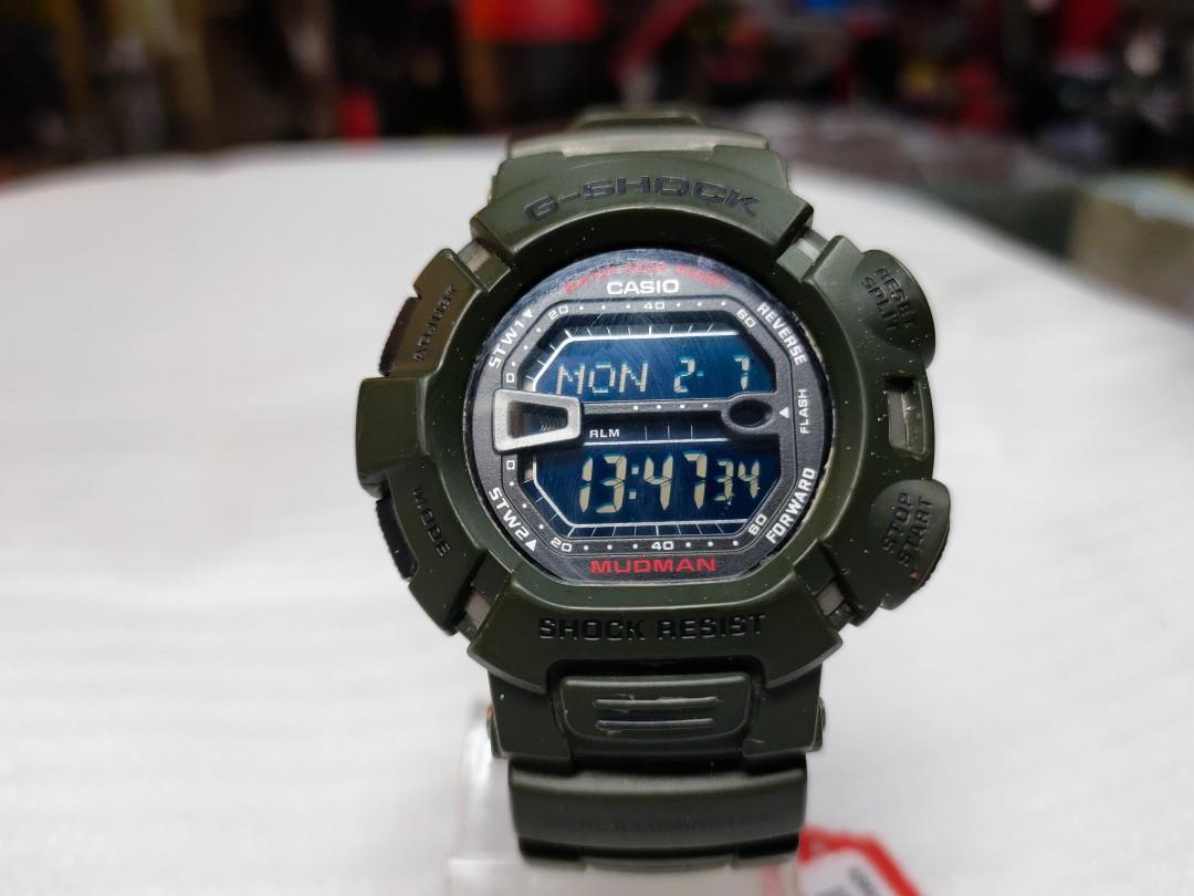 Casio G SHOCK Mudman watch G 9000 Military Green Men s Fashion