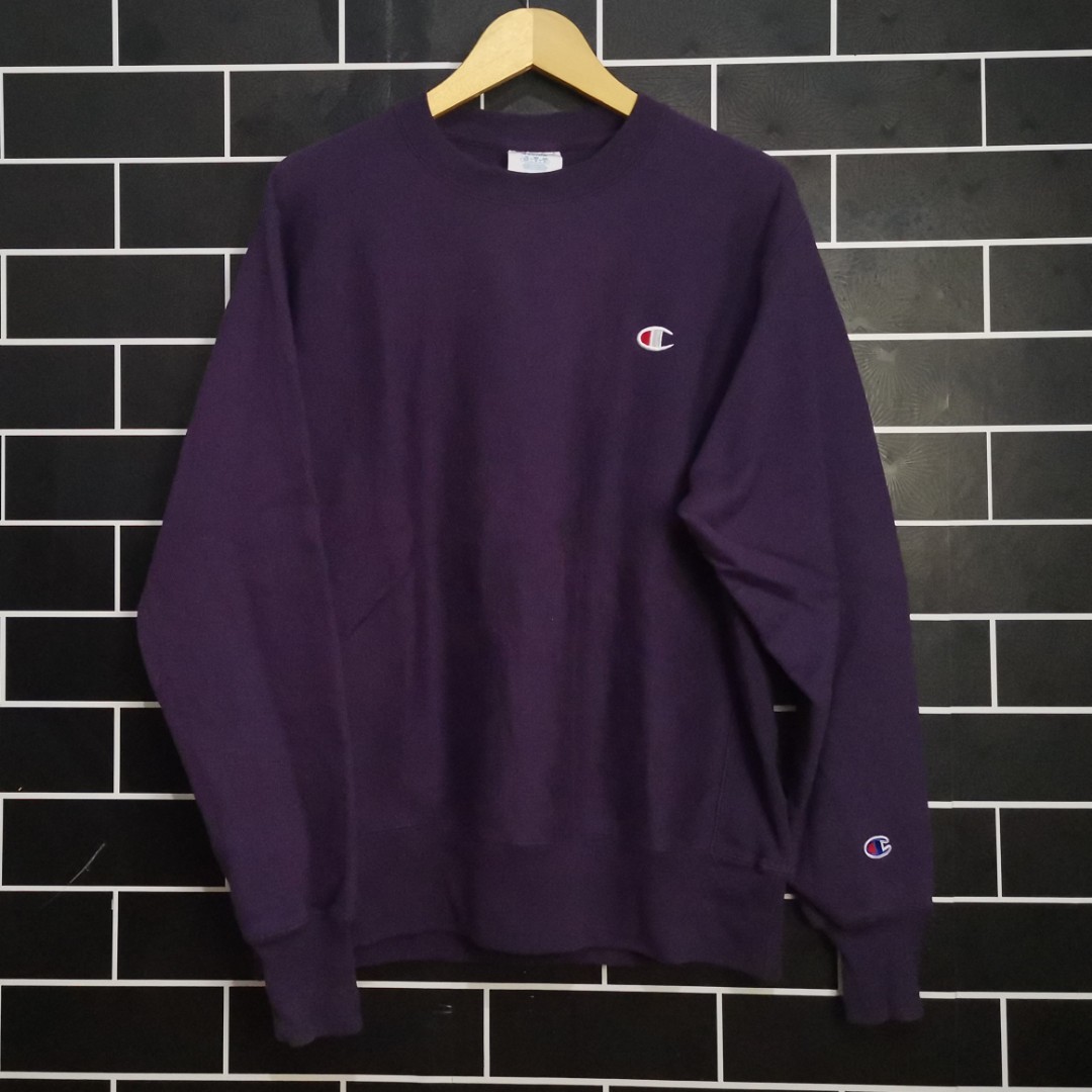 CHAMPION Original Reverse Weave Sweater Crewneck Fesyen Pria Pakaian Baju Luaran di Carousell