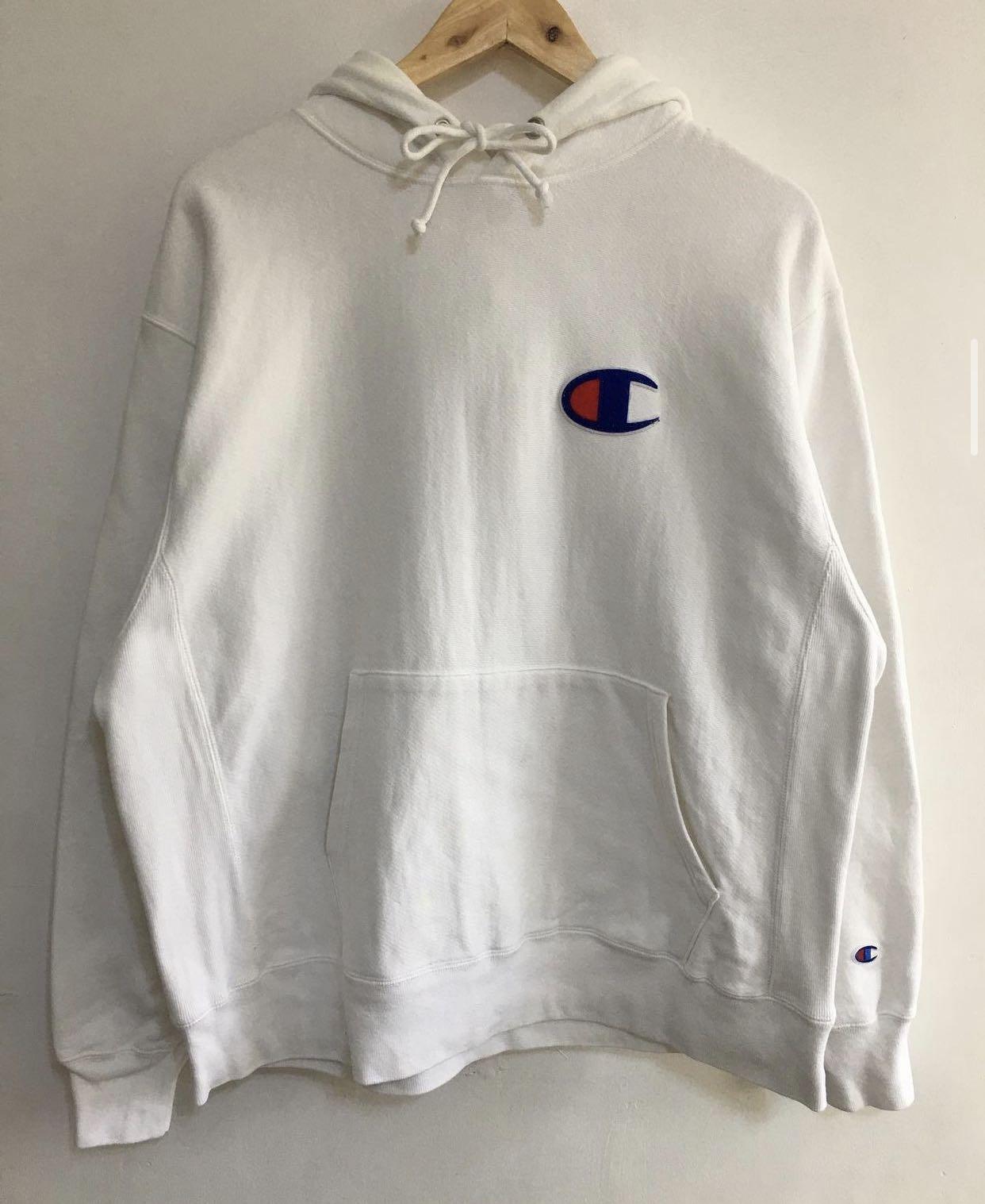 Champion Fashion Hoodie - White with Logo » ASAP Shipping