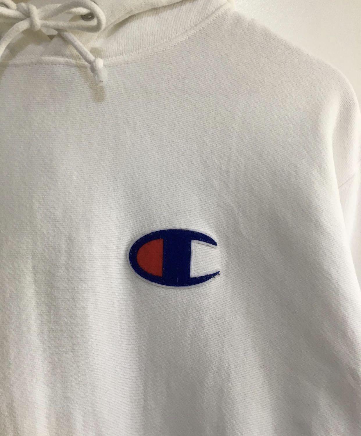 Champion Fashion Hoodie - White with Logo » ASAP Shipping