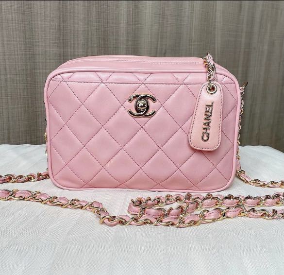 Chanel Vintage Camera Bag in Sakura Pink, Luxury, Bags & Wallets on  Carousell