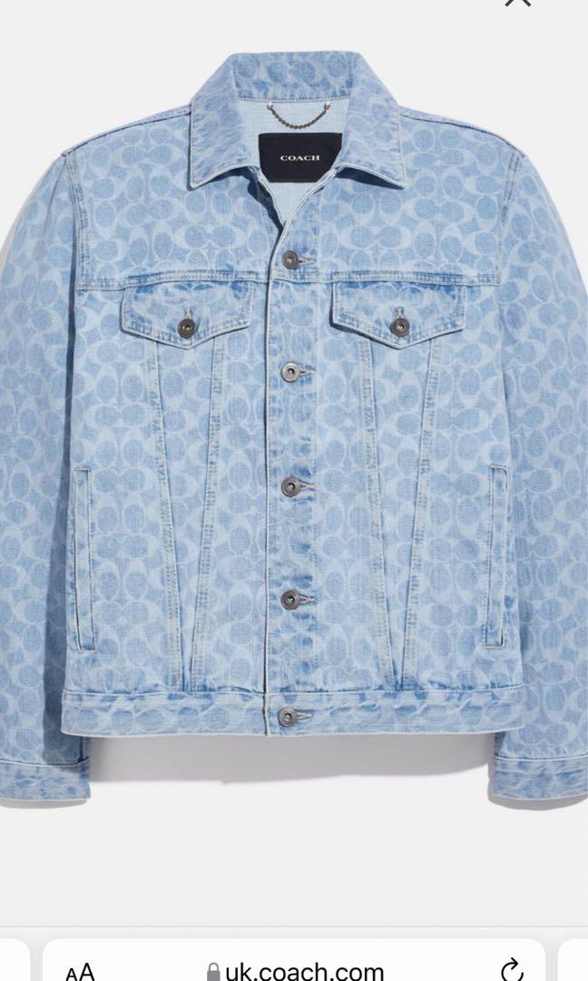 Coach Denim Monogram Jacket Men s Fashion Tops Sets Tshirts Polo Shirts on Carousell
