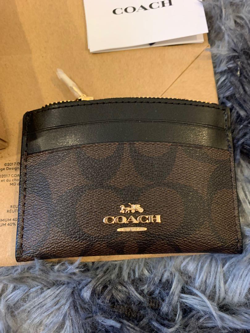 Shaped card case in signature canvas clearance