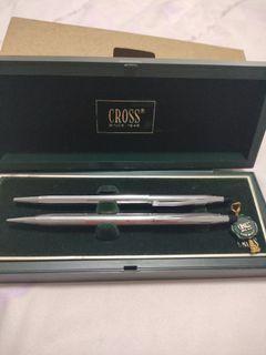 Cross Silver plated Pen n pencil set