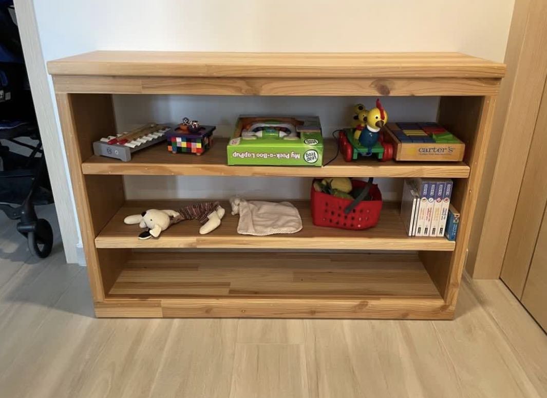 Custom made solid wood Montessori shelf, Babies & Kids, Baby Nursery