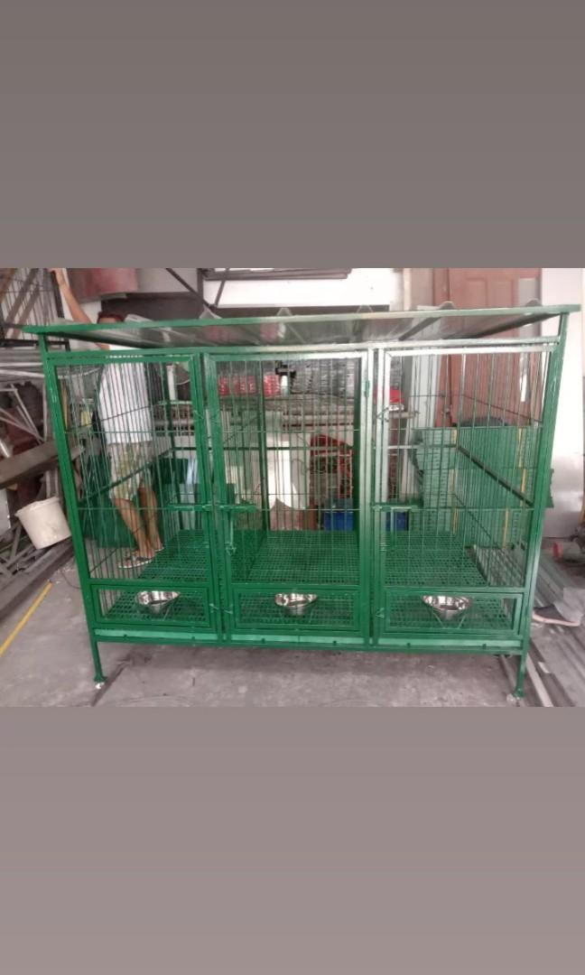 Dog Cage 4x6x4.6ft with roof and matting plus feeding window