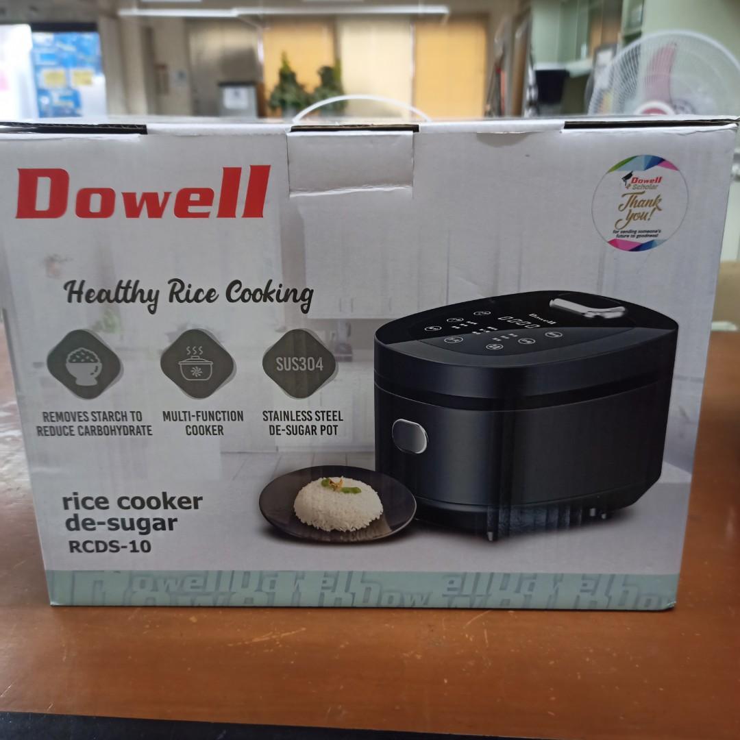 Dowell - No more guilt this holiday with Dowell Low Carb Rice Cooker.  Powered with stainless steel de-sugar pot, it removes starch to reduce  carbohydrates. It can also be used as multi-function