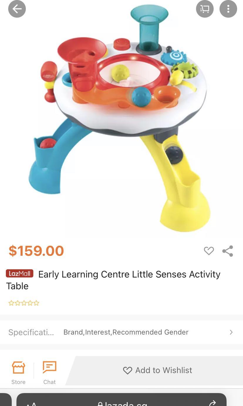 Elc little senses activity table store
