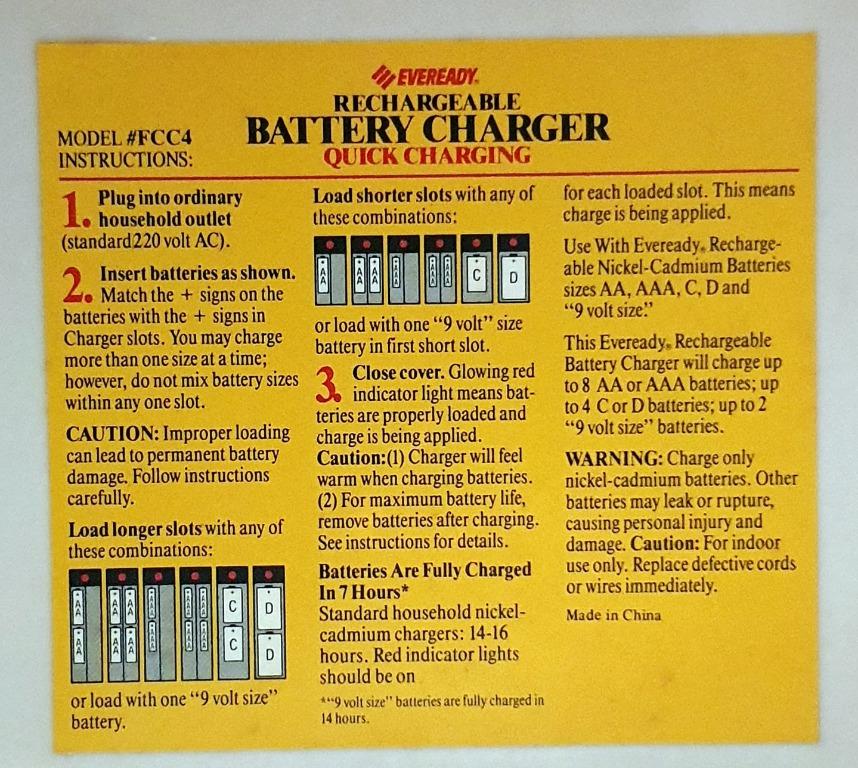 EVEREADY Battery charger + 8 x AA Rechargeable Batteries, Mobile Phones