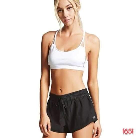 FOREVER 21 RUN SHORTS BLACK CELANA SPORT WANITA 1651 Olah