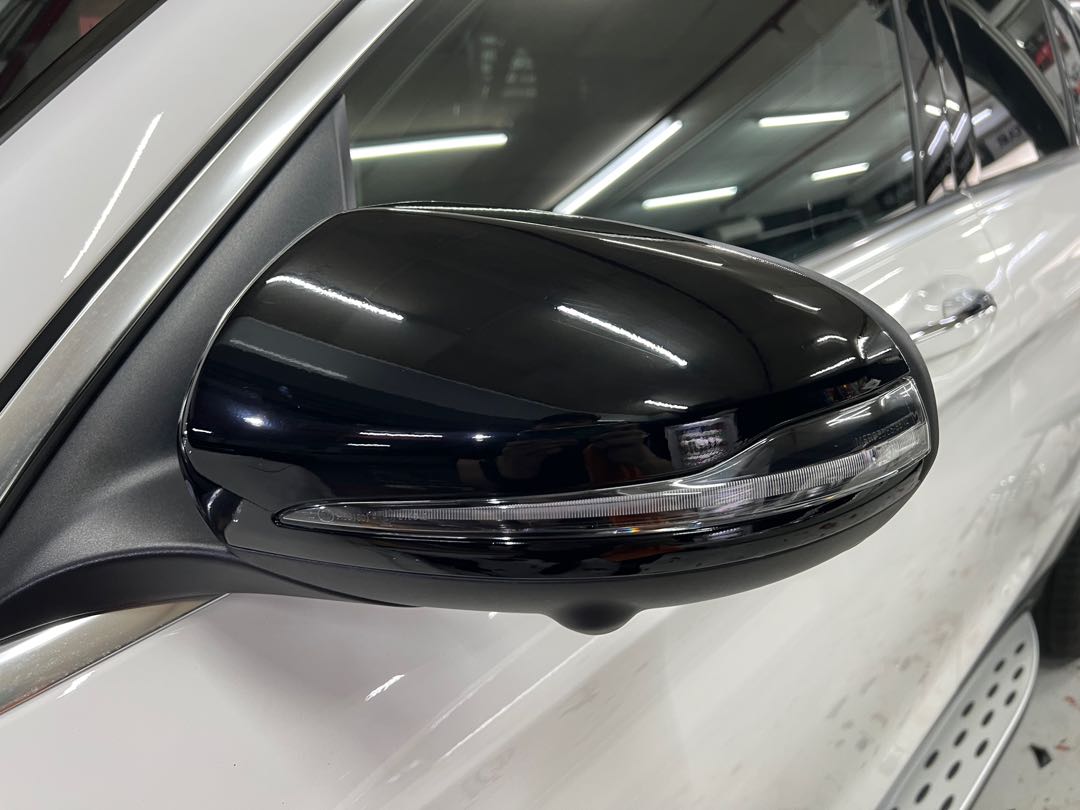 GLC side mirror wrap gloss black, Car Accessories, Accessories on Carousell