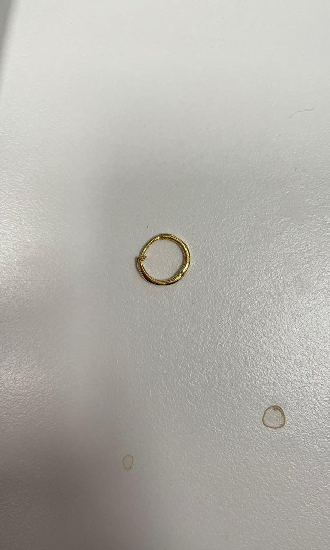 Gold nose ring and nose pin