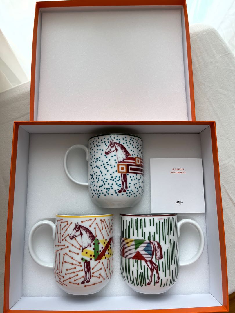 Hermes mug set brand new, Furniture & Home Living, Kitchenware