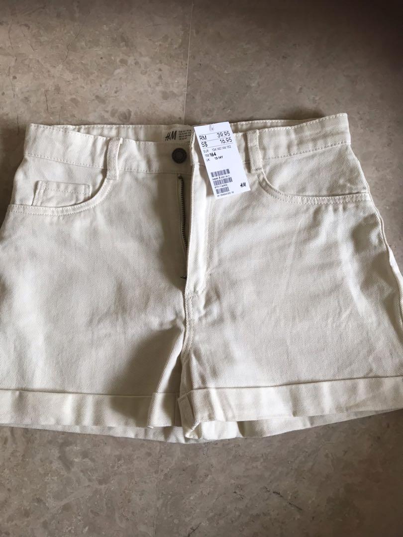 White denim shorts clearance uk