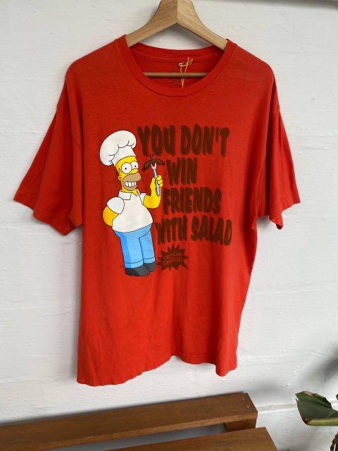 Universal Studios The Simpsons Homer You Don’t Win Friends Mens Shirt Large 