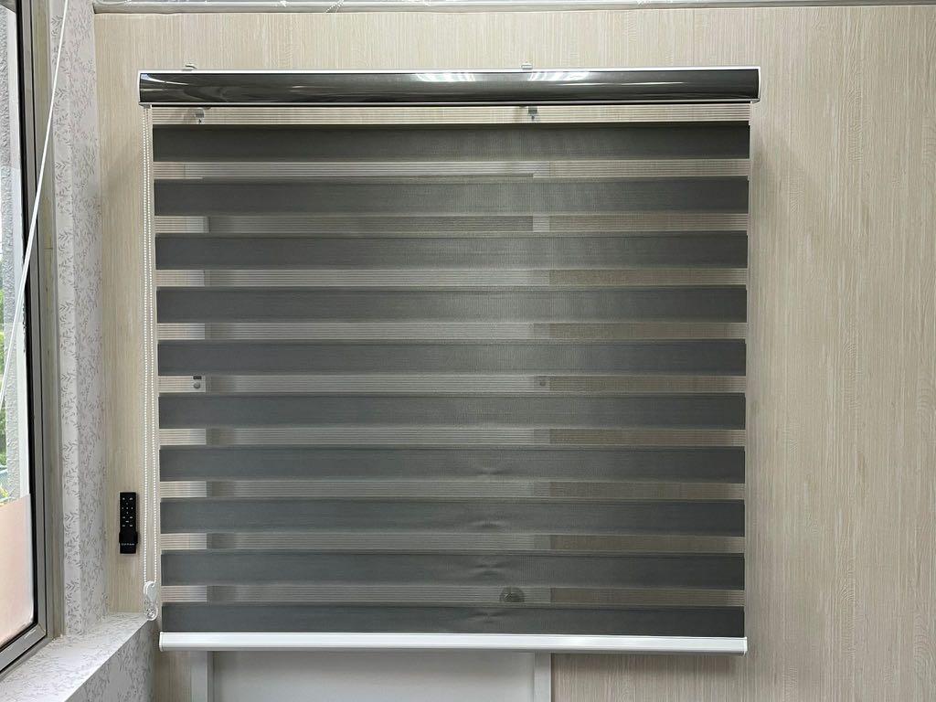 *HOT PROMOTION* Ready stock Blackout Combi/Rainbow/Zebra Blinds (DARK GREY COLOR) Left Handle62863076730499111