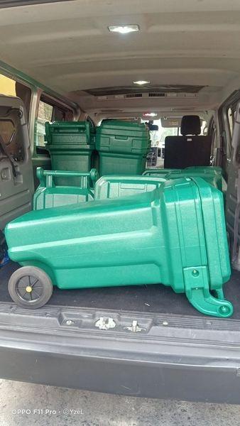 HUGE trash bins 360L (Category: Storage Boxes & Baskets) located in Quezon City. Submitted by uno_store (Listing ID 1142118782, Image 3). Description: 360 liters WITHOUT FOOT PEDAL 86.8L x 58.7W x 106.3H cm perfect for waste segregation with trash bin color coding brand new perfect for businesses Color/Price (blue/green/gray) P 7,290.00 (red/yellow) P 7,990.00 PM for orders and deliveries.