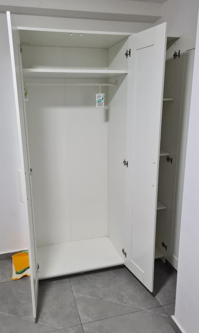 Ikea Brimnes Wardrobe 3 door with mirror, Furniture & Home Living