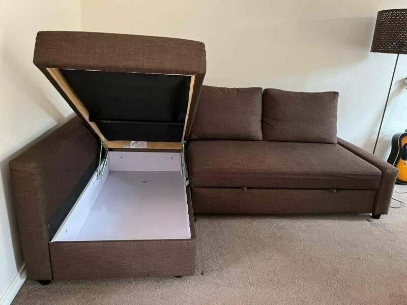 ikea friheten sofa bed brown