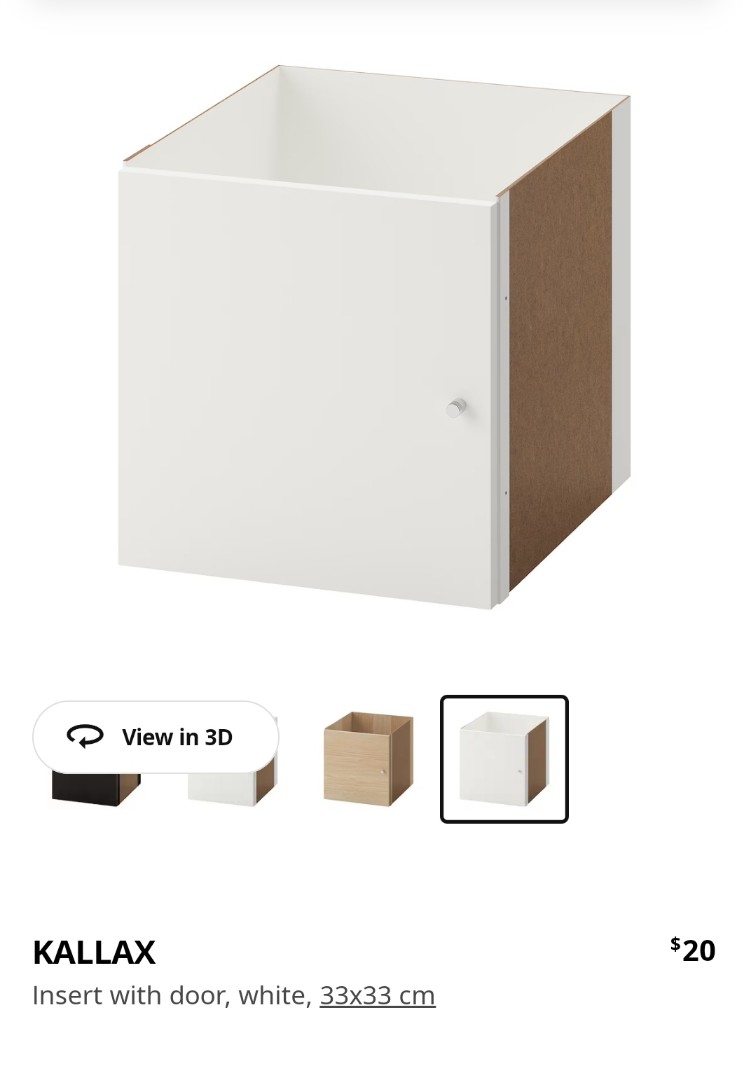 2 set of IKEA KALLAX Shelf Inserts with Door, Furniture & Home Living